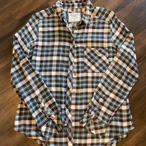Abercrombie & Fitch Long-Sleeve Plaid Flannel Size M